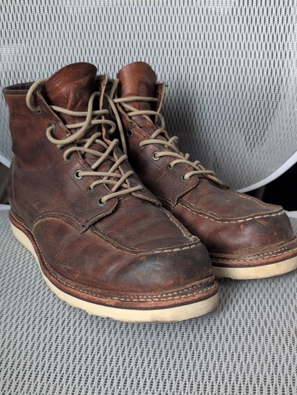Red Wing 10875 Moc Toe Boots (USA) (Soft Toe) SIZE 13D - New Soles